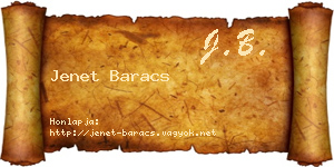 Jenet Baracs névjegykártya